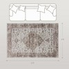 Aghana Digitals Tan Vintage Flannel Faux Fur 4x6 Area Rug - Non-Slip, Machine Washable Carpet for - 2 of 4