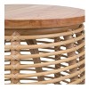 New Pacific Direct Iris Round Rattan End Table - 3 of 4