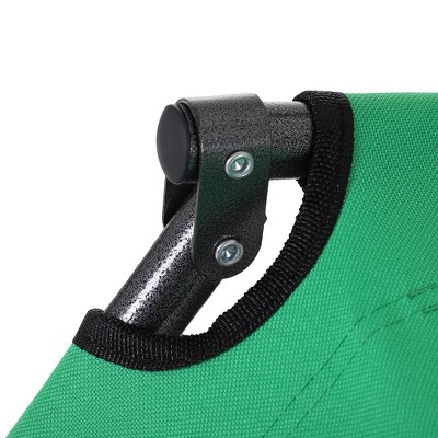 Green Adjustable Zero Gravity Chaise Lounger with Cushions