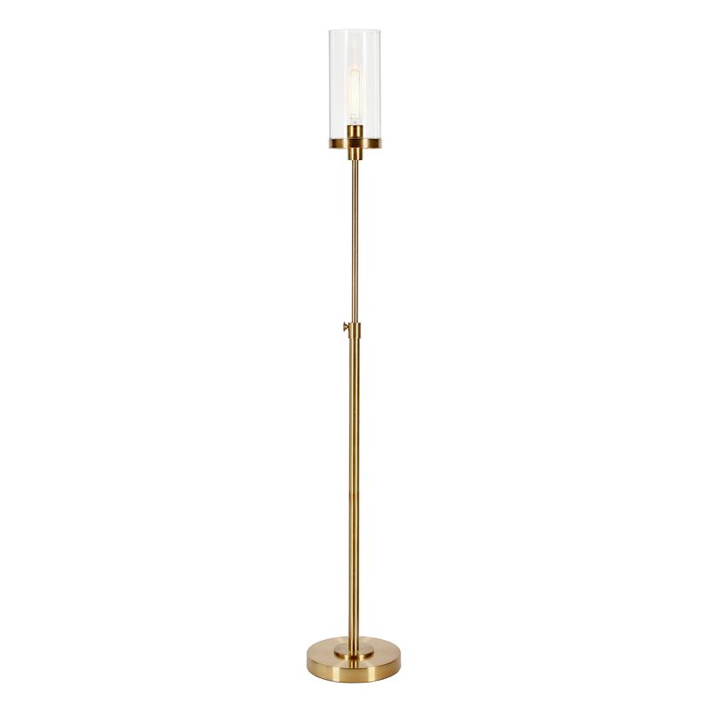 Hampton & Thyme 66" Tall Floor Lamp with Glass Shade, 4 of 12
