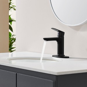 PAGED Bathroom Faucet Single Handle Bathroom Sink Faucet with Deck For 1 or 3 Holes, Faucet for Bathroom - 1 of 4