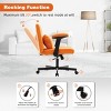 GlasFlength Task and Office Chairs Adjustable Office Chair Ergonomic Swivel Chair Computer Arm Chair for Long Sitting, Orange, 25.2"*25.2"*36.6" - 3 of 4