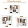 Aheaplus Set of 3 Freestanding Corner Closet System, 81'' Space-saving Closet Organizer with Drawers and Hanging Rods - 4 of 4