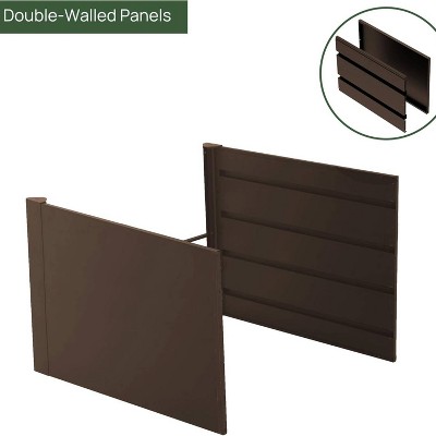 Umber Brown Extra Tall Modern Metal Raised Garden Bed 27" x 53"