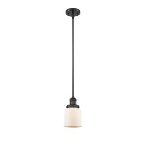 Bell - 1 Light Stem Hung Mini Pendant In Industrial Style-10 Inches Tall and 5 Inches Wide - 1 of 1