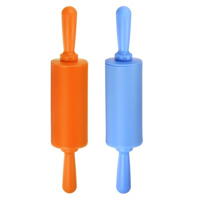 Unique Bargains Silicone Small Smooth Non-stick Heat-resistant Rolling Pins 2 Pcs