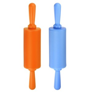 Unique Bargains Silicone Small Smooth Non-stick Heat-resistant Rolling Pins 2 Pcs - 1 of 4