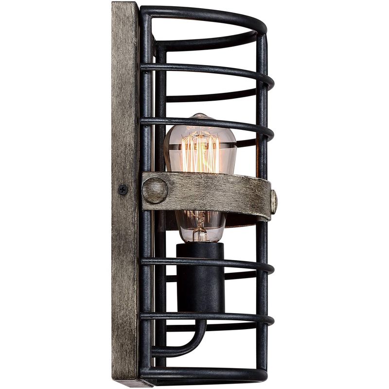 Franklin Iron Works Lexi Rustic Farmhouse Industrial Wall Light Sconce Oil Rubbed Bronze Hardwire 8" Fixture for Bedroom Bathroom Vanity Reading House, 5 of 7