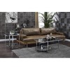 Acme Furniture 42" Hollo Sofa Table Glass/Chrome Finish: Elegant Rectangle, Metal Frame, Tempered Top - 2 of 3
