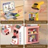 Cash Register Playset 48PCS with Toy Coffee Machine, Pretend Money, Calculator, Scanner, Credit Card Play Food - 2 of 4
