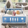 CAVINAS Kids Classic Car-Shaped Platform Bed Frame, Pine Wood Twin Size Bed Frame with Decorative Wheels, Toddler Bed, Slatted Rail Supports - 2 of 4