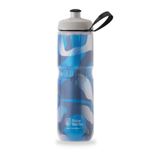 Black Insulated Water Bottle Sports Water Bottle 24oz with Water Bottle Holder for Bike-100% Food-Grade Polyethylene Material 
