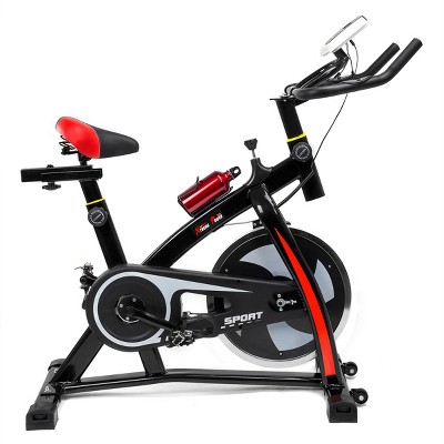 black and red exercise bike