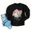 S.W.Smiley Good Vibes Grow Here Flowers - Women's Graphic Sweatshirt - 2 of 4