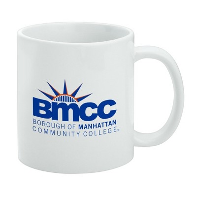 Borough of Manhattan Community College Secondary Logo Ceramic Coffee Mug Novelty Gift Mugs for Coffee Tea and Hot Drinks 11oz White
