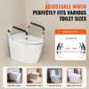 VEVOR Toilet Safety Rail,300LBS Capacity Toilet Seat Frame,Adjustable Width Fit Most Toilets, Easy Installation,Toilet Handles Grab Bars,Black&White - 3 of 4