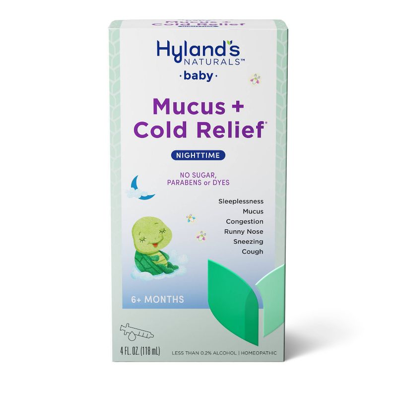 Hyland&#39;s Naturals Baby Nighttime Mucus &#38; Cold Relief Syrup - 4 fl oz, 1 of 5