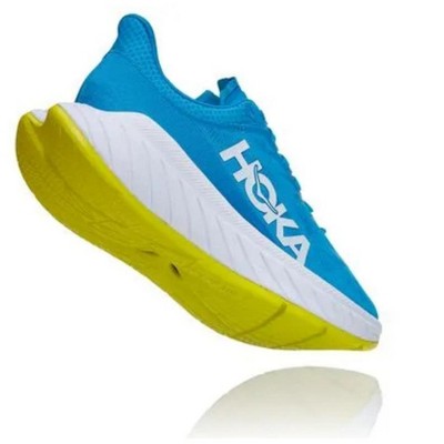 Обувь HOKA Women's Carbon X2 Running Shoes Diva Blue/Citrus, Size 7.5 — фото 2