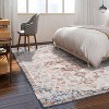 Washable Floral Vintage Rug,Low-Pile Non-Slip Indoor Carpet for Living Room, Bedroom, Dining Room & Office - 2 of 4