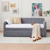 Twin Size Upholstered Daybed with Trundle for Bedroom, Living Room, or Guest Room - 2 of 4