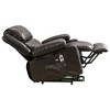 PAGED Modern Swivel Massage Recliner Chair with Heating, PU Leather Rocking Chair with Cup Holders, Side Pocket and USB Port for Living Room - 4 of 4