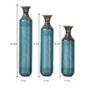 Metal Floor Vases Set of 3, Decorative Large Floor Standing Vase, Hallway Corner Decor Standing Vases, 28/24/20 Inch Oversized Flower Vases - 2 of 4