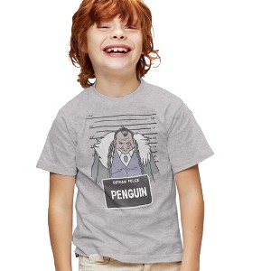 Boys' Short Sleeve Batman the Penguin Mugshot T-Shirt - 1 of 4
