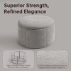 Large Round Storage Ottoman Coffee Table, Upholstered Chenille Footrest Ottoman Storage with Removable Top for Living Room, Bedroom - 4 of 4