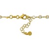 EVERLY JEWELRY | Two-Tone Silver 3.3mm Discs Cubic 4 Leaf Clover Charm Bracelet, 6.5" + 1" ext - 2 of 4
