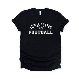 Simply Sage Market Women's Life Is Better With Football Short Sleeve Graphic Tee - 1 of 4