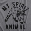 Mens My Spirit Animal Raccoon T Shirt Funny Sarcastic Joke Tee For Guys - Crazy Dog Men's T Shirt - image 2 of 4