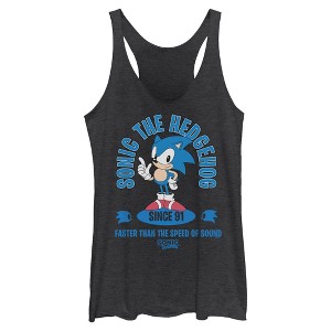 Womens Sonic the Hedgehog Faster Than the Speed of Sound Racerback Tank - 1 of 4