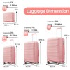 YONWAY 4 Piece Luggage Set, Expandable Carry On Luggage Set Hardshell, with TSA Lock & Spinner Wheels - 3 of 4