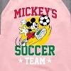 Girls' - Disney - Mickey's Soccer Shirt Tail Raglan Graphic T-shirt - 2 of 4