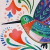 Patterned Hummingbird Linen Garden Flag - 2 of 3