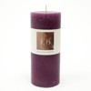 FONTOI Rustic Pillar Candle, Wax Candle for Home Decor, Warm Glow for Relaxation, Celebrations & Everyday Use, Burgundy, 3"*7"*3" - 3 of 4