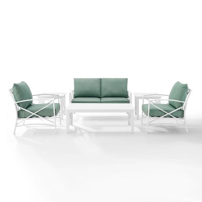 Kaplan 6pc Outdoor Conversation Set - Mist - Crosley