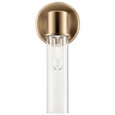 Champagne Bronze Clear Glass Dimmable Wall Sconce