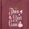 Women's - Disney Princess - This Girl Can Lightweight French Terry Wide Neck Long Sleeve Shirt - 2 of 4