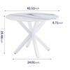 Cross Leg Modern Dining Table, with Round or Square Table Top, Pedestal Dining Table, End Table Leisure Coffee Table - 2 of 4