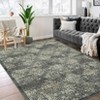 Machine Washable Living Room Rug Indoor Rug Kitchen Accent Rug Distressed Carpet Low Pile Bedroom Rug Office Dining Room Olive - 2 of 4