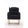 Teddy Fabric Rocking Chair With Packet Wood Legs - 2 of 4