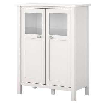 Broadview Bar Cabinet with Wine Storage Pure White - Bush Furniture