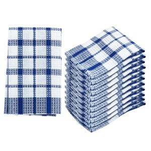 LOLA Products All Purpose Cleaning Cloths, 100% Cotton, Woven Fibers, Reusable & Machine Washable, Highly Absorbent, Lint Free, 12" x 13", 12 Pack - 1 of 4