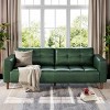 3-Seater Sofa Couch,83"Wide Faux Leather Sofa Couch with Spring Cushion, Modern Sofa with Deep Seats and 2 Removable Back Cushions, for Living Room - 3 of 4