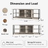 Rustic Grey Entertainment Center, 63-Inch TV Stand with Storage Cabinet and Mesh Doors for Living Room & Bedroom - 3 of 4