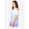 Woman Within Plus Size Short-Sleeve Cold-Shoulder Tee - 4 of 4