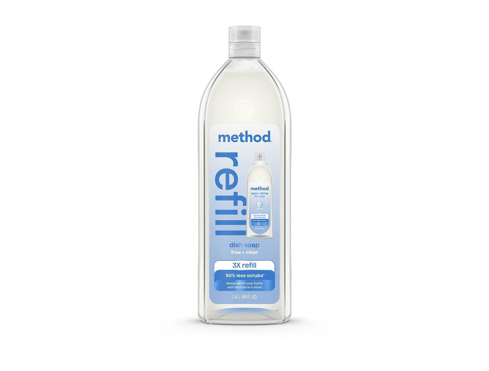 Method Dish Soap Liquid Gel Free Clear - 48oz