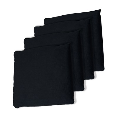 Toy Time Replacement Regulation-Sized Canvas Cornhole Bag Set - Black/White, Set of 8