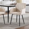 NicBex Modern Half Enclosed Arm Dining Chairs Set of 2 with Thick Upholstered Seat,Stylish Office Chairs,Living Room Side Chairs - 2 of 4